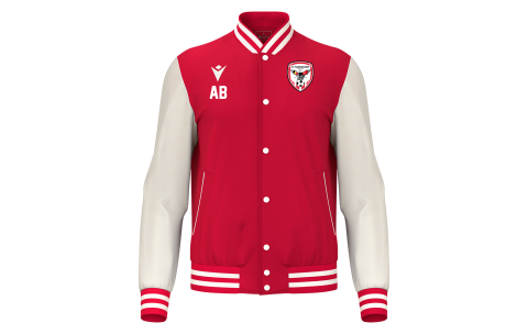 FCT - FIDDLE VARSITY COLLEGE JACKET RED/OFFWHT