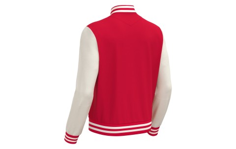 FCT - FIDDLE VARSITY COLLEGE JACKET RED/OFFWHT