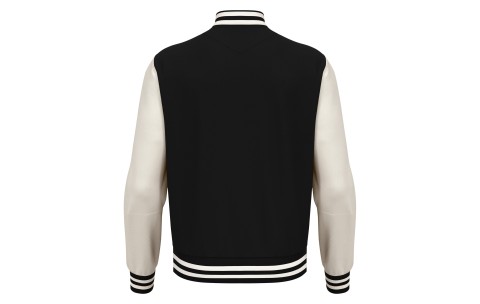 FCT - FIDDLE VARSITY COLLEGE JACKET BLK/OFFWHT